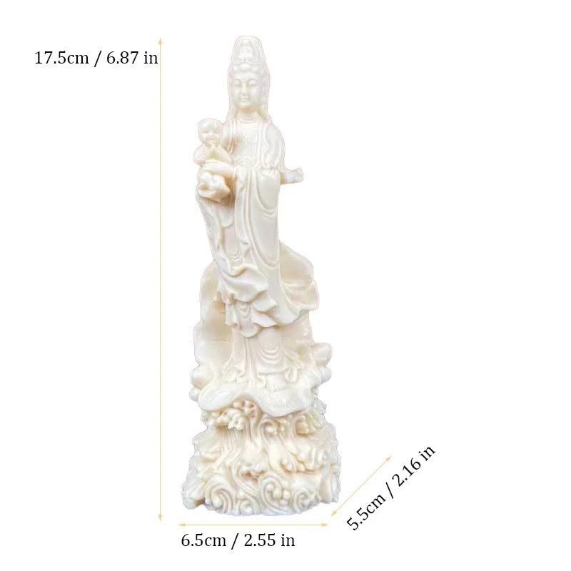 Sending Son Guanyin Bodhisattva sculptures and figurines Chinese Buddha statues  Home Living Room Wealth Luck Feng Shui Decor