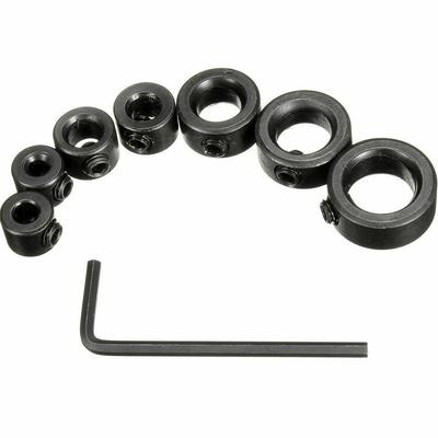 3-12mm Bohrfutter 7 Stück Schwarz Tiefenanschlag Kragenring Bohrer