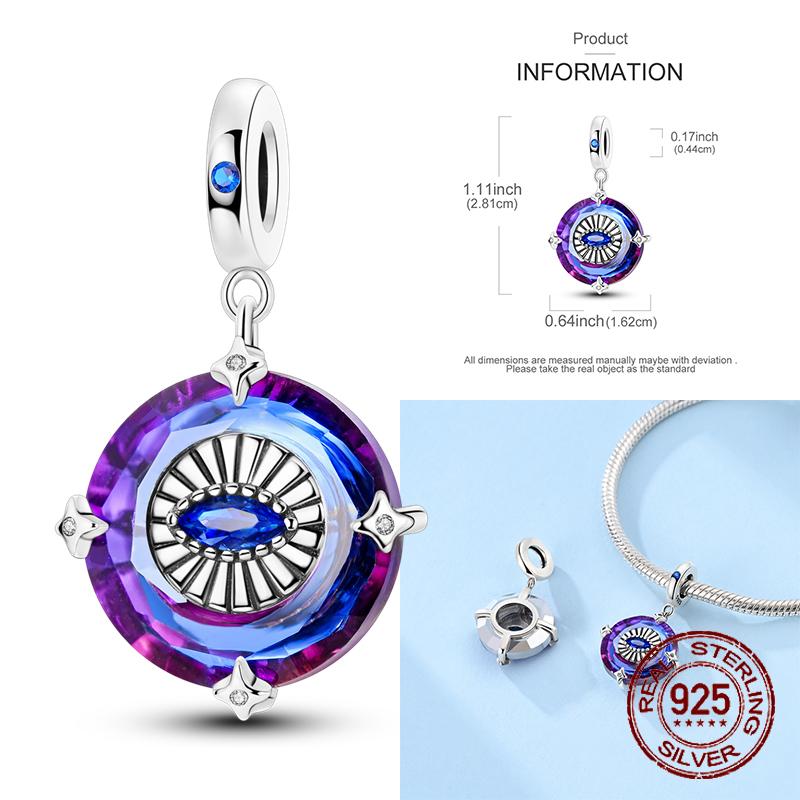 Animaux Animaux de compagnie Perles Cuivre Violet Mystique Serpent Dragon Papillon Hibou Chaînes de sécurité Breloques Bijoux pour femmes Cadeau DIY