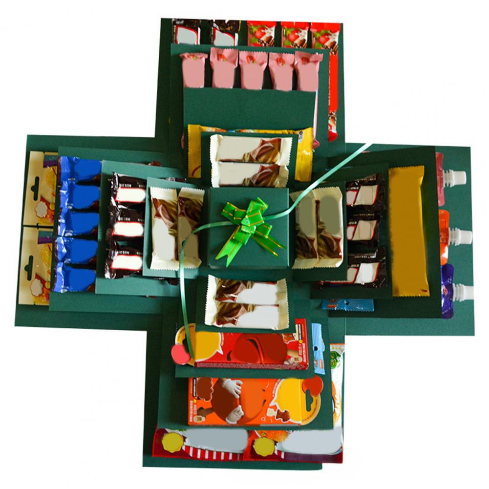 Christmas Gift Box for Cash Festive Occasion Cash Box 5 Layer Exploding Gift Box Set for Christmas Birthday Wedding for Snacks