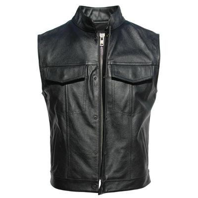 Chinesische Größe Sons of Anarchy Stickerei Motorrad Biker Lederweste Herren Echtes Leder Ärmellose Jacke Echtes Rindsleder Club Weste Reiten 6XL