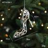 Silver Irregular Electroplated Christmas Tree Ornaments - Glossy Plastic Pendants In Stock