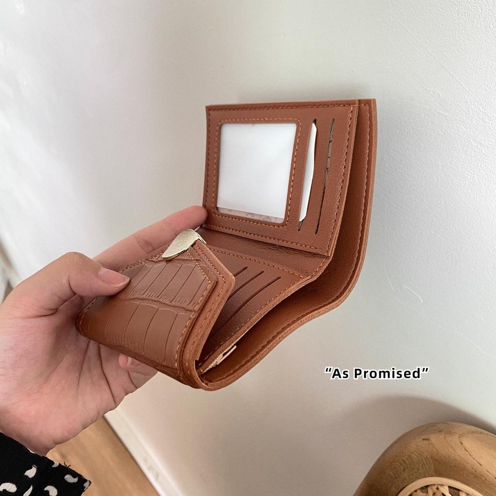 Korean Versi Women Clutch Coin Purse Short Three Fold Women's Wallet Multi Card Slot Card Bag Zero Wallet Purses for Women