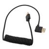HangTon HDMI 8K 4K 30p 60p-kabel for ATOMOS Ninja Sony FX30 FX6 Canon C500 BGH1 GH6 FEELWORLD Z CAM E2 Vinkeltype A HDMI Flettet Spiralkabel 50cm