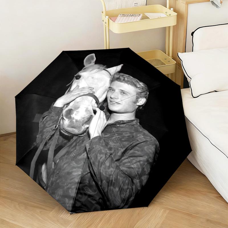 French legendary rock singer and actor Johnny Hallyday umbrella is suitable for all seasons, including home travel and outdoor activities Y9