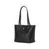 Coach City 23 Metal Logo Buckle Closure Leather Tote Bag Women Tote Bags Black CT859-IMBLK