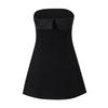 Ladies' Fashionable And Sexy Hot Girl Color One Neck Slim Fit Strapless Velvet Dress