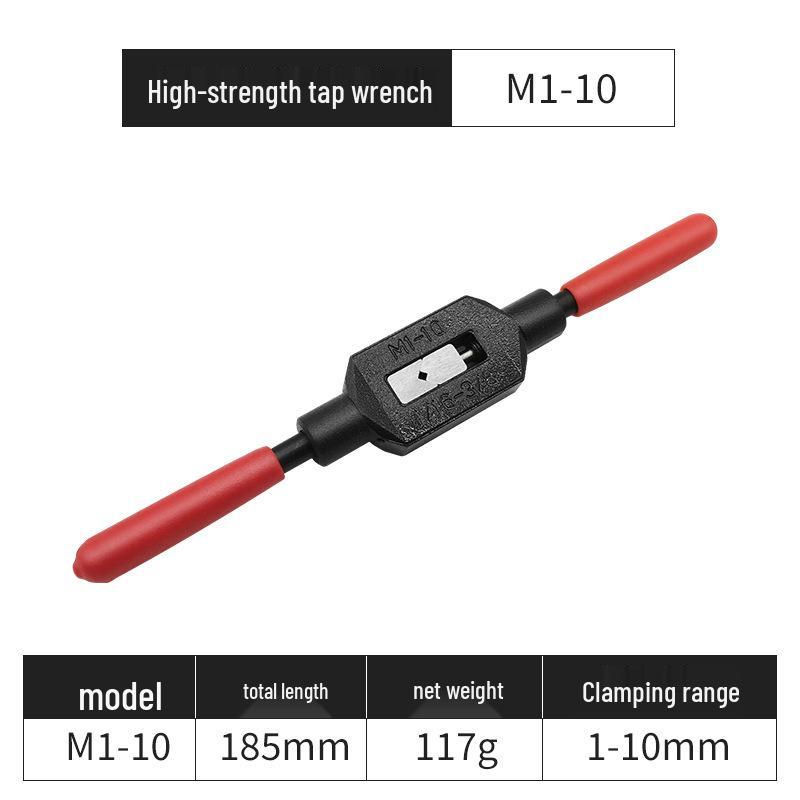 Adjustable Ratchet Tap Wrench with Extension Rod, All-Steel Manual Tapping Tool