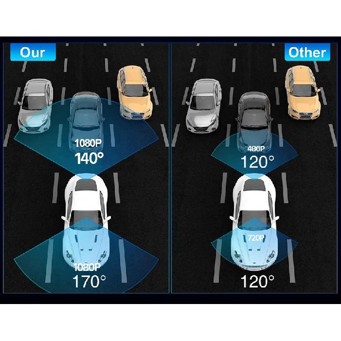 E-ACE 10 Inch Car DVR Mirror Video Recorder 1080P Touch Screen Dashcam For Car AHD Lens Streaming Driving Recorder Dash Camera