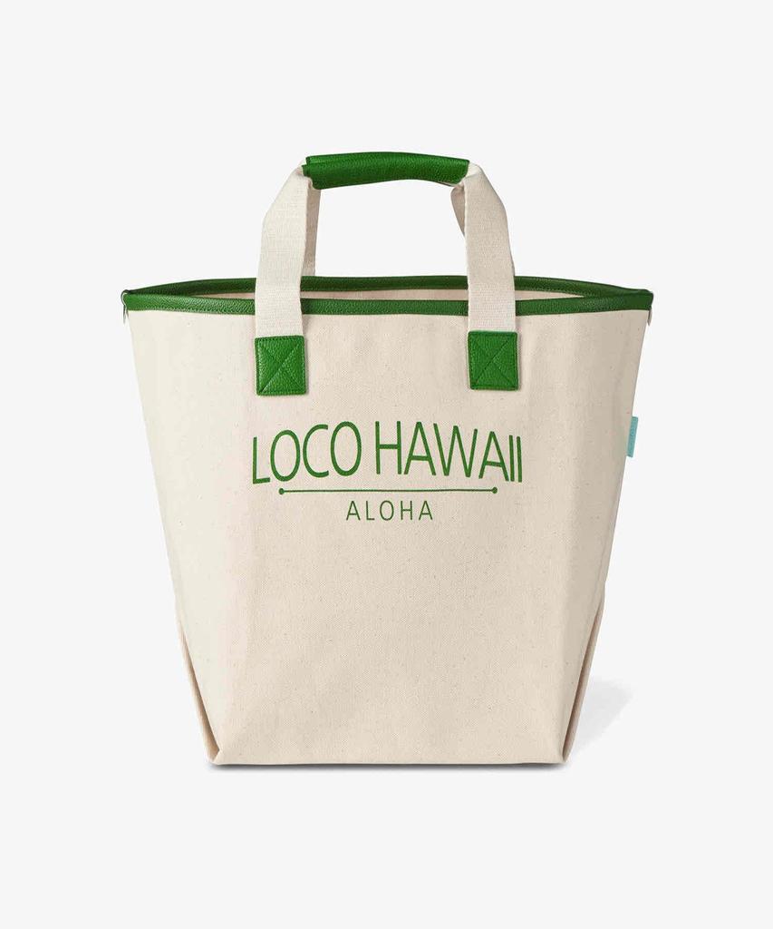 Loco Hawaii Canvas Shopper Bag (3 Colors - Black/Green/Blue)
