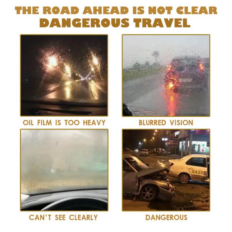 Car Window Cleaner Glass Cleaner Paste Car & Auto Glass Oil Film Paste Glass Film Removal Effective Mild Car Detailing Kit For