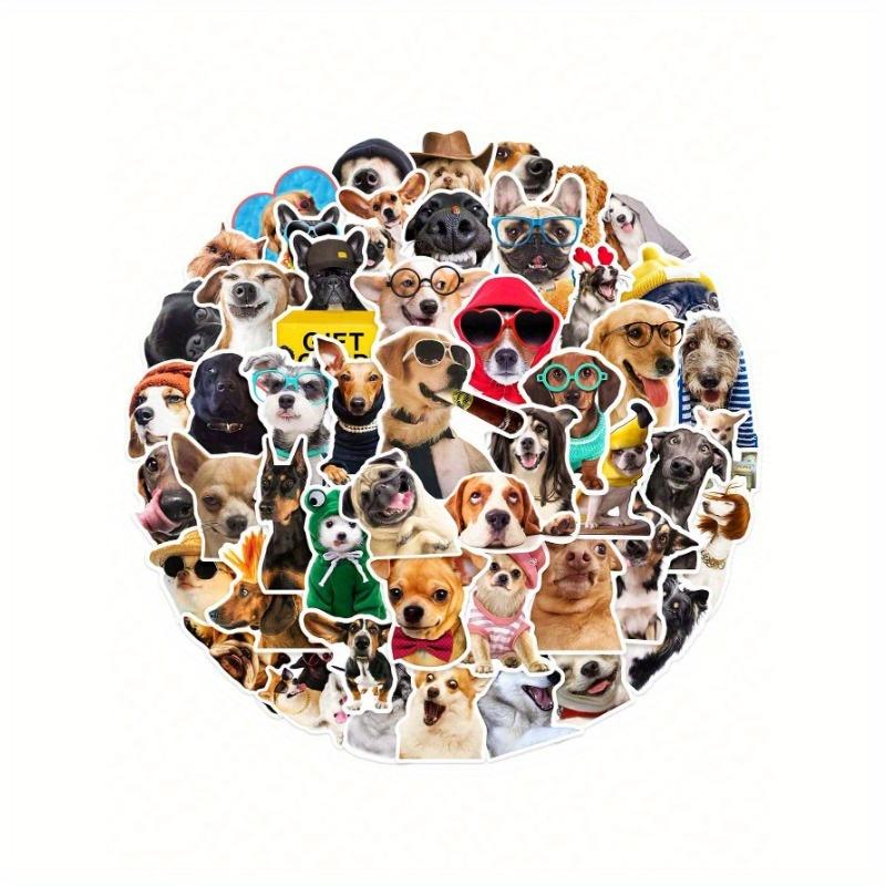 1set 50pcs Cute Dog Stickers, Waterproof Graffiti Decals for Laptop, Phone Case, Guitar, Helmet Back To School