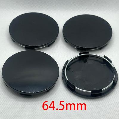 4 Stück/Los 64,5 mm Auto Sportfelge Radnabenkappe Felgen Radnabenabdeckung Leer Schwarz ABS Ohne Logo Auto Nabenkappe Zubehör