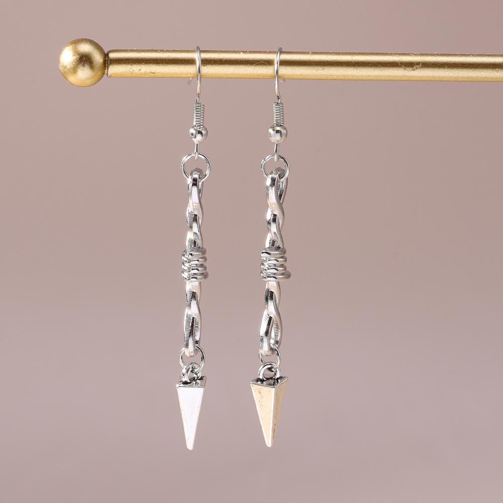 Fashion Alloy Rivet Drop Earrings for Women Men Metal Punk Dangle Earrings Hip Hop Jewelry Gifts