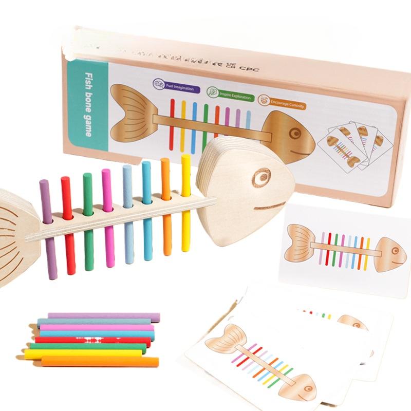 Children Color Matching Stick Balance Games Fine Motor Training Color Sorting Puzzle Learning Board Game Montessori Sensory Toys