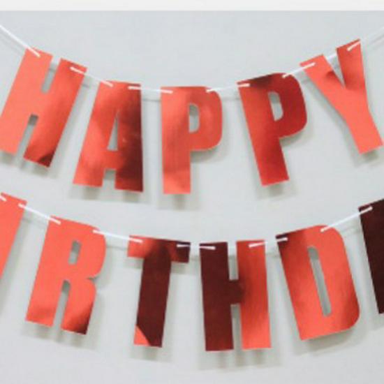 Creative Laser Glossy Birthday Banner Party Decoration