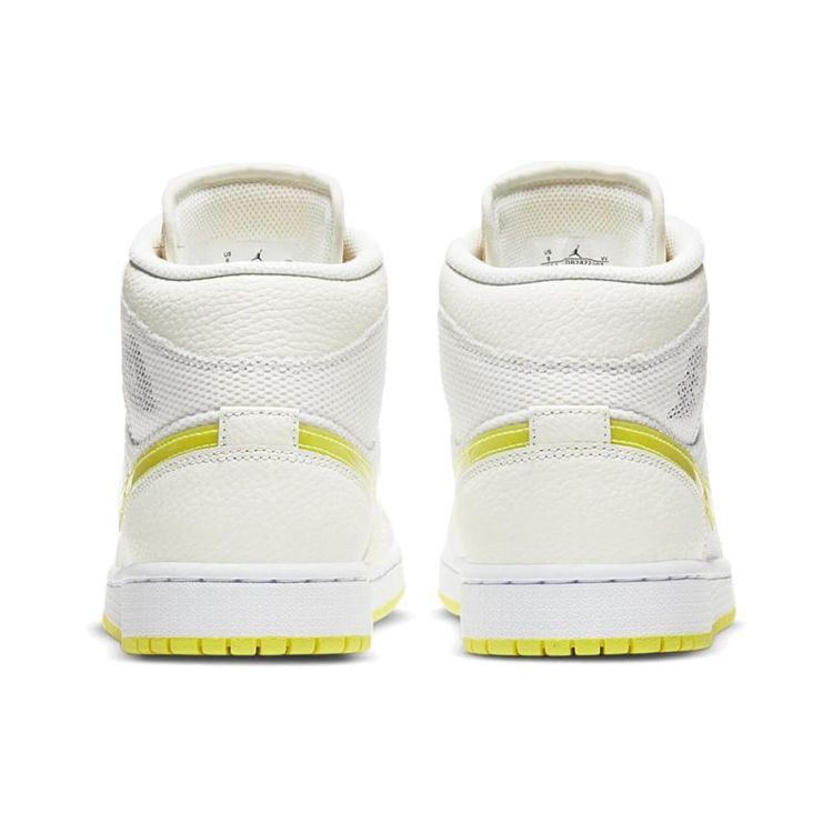 Air Jordan 1 Mid SE Voltage Yellow Women Sneakers White Sail Light-Voltage-Yellow-2 DB2822-107