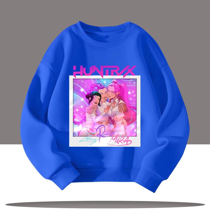 Odzież dziecięca K-pop Łowcy Demonów Nadruk z kreskówki Wiek 3-12 lat Nowy styl Koszulka sportowa z okrągłym dekoltem dla dzieci Urocza dziewczęca bluzka codzienna