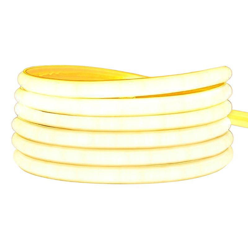Süper Parlak 220V Silikon COB Su Geçirmez LED Şerit Işık - Karanlık Alan Yok, İç/Dış Mekan Kullanımı