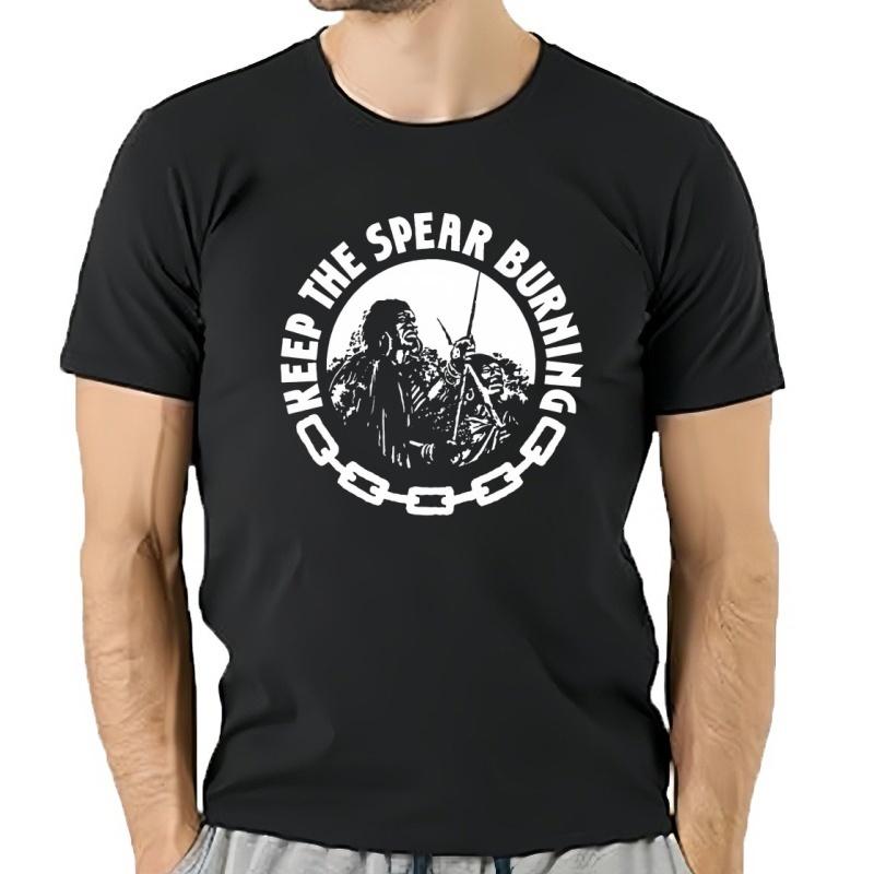 Camiseta Burning Spear Top De Verano Ropa Hippie Camiseta Para Hombre Ropa De Calle Camisetas Ajustadas Para Homb