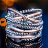 Unique Style Female Big Infinity Engagement Ring Vintage CopperColor Wedding Jewelry For Women