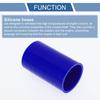 X AUTOHAUX Silicone Hose, Straight Silicone Tube, Blue, Length 3.9 Inches (100 Mm), Inner