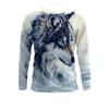 Wolf Graphic 3D Print Men's T Shirt For Men Clothing Tees Cool Animal Tops Autumn Casual Loose Long Sleeve Pullover Streetwear