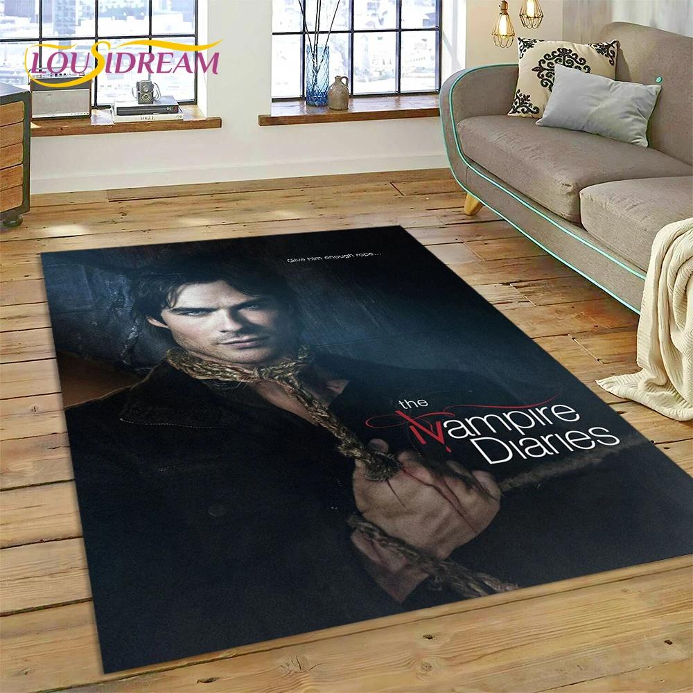 The Vampire Diaries Damon Salvatore Carpet Rug for Bedroom Living Room Home Sofa Decoration,Children Game Large Decor Floor Mat