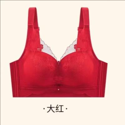 Women Lace Bra Fixed Cup Anti Sagging Antibacterial Soft Lightweight Luxury Bra Comfortable Supportive Shaping Thin Underwear