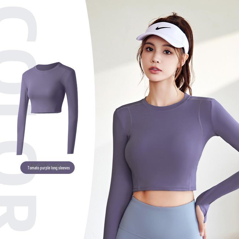 

Женская йога-топ Juyitang с длинными рукавами для бега и спортзала Small