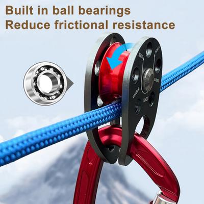 Klättring Fast Platta Mikro Talja 28KN Allmänt Ändamål Liten Metall Enkel Skiva Hissning