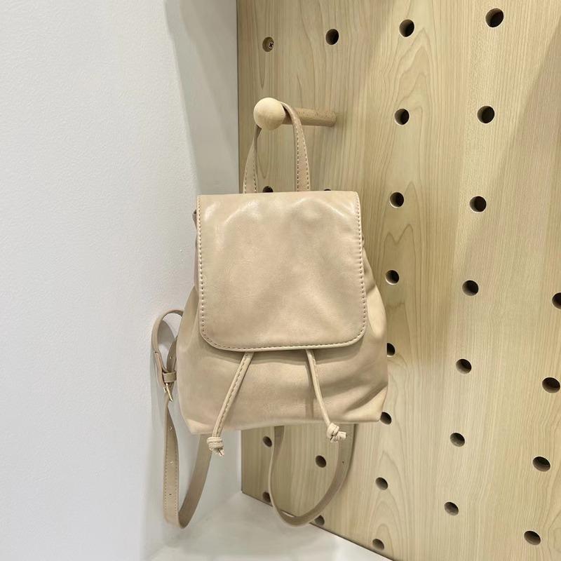 Компактная текстура ретро-коричневый рюкзак новая простая универсальная сумка через плечо абрикосовый