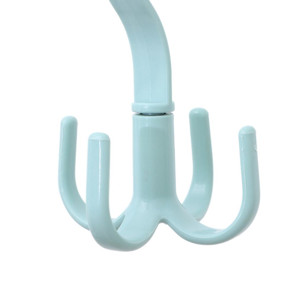 Holder 360 Degree Cloth Rack Nail-free 4 Hook Multifunction Rotating Four-claw Hook Plastic Hanger