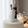 Hochzeitstortenaufsatz Harz Handwerk Braut und Bräutigam Figur Elegantes Paar Dekoration für