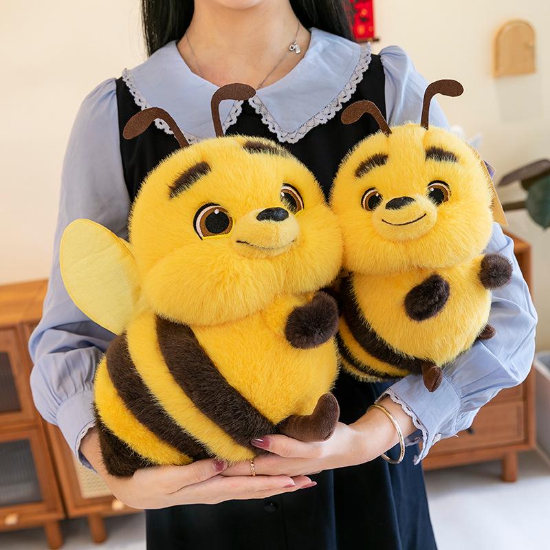 Big-Eyed Little Bee Plush Doll – Cute Sleep Companion & Children's Birthday Gift