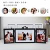 Eleganter dreifach faltbarer Bilderrahmenständer, minimalistisch Schwarz/Weiß, für mehrere 6- oder 7-Zoll-Fotos, kreative Tischdekoration für Zuhause und Büro
