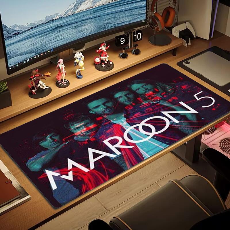 Band Maroon 5 Color Mouse Pad Large Gaming Table Cushion Non-slip Laptop Tablet Big Mousepad XXL Mat Mini PC Playmat With Lock edge
