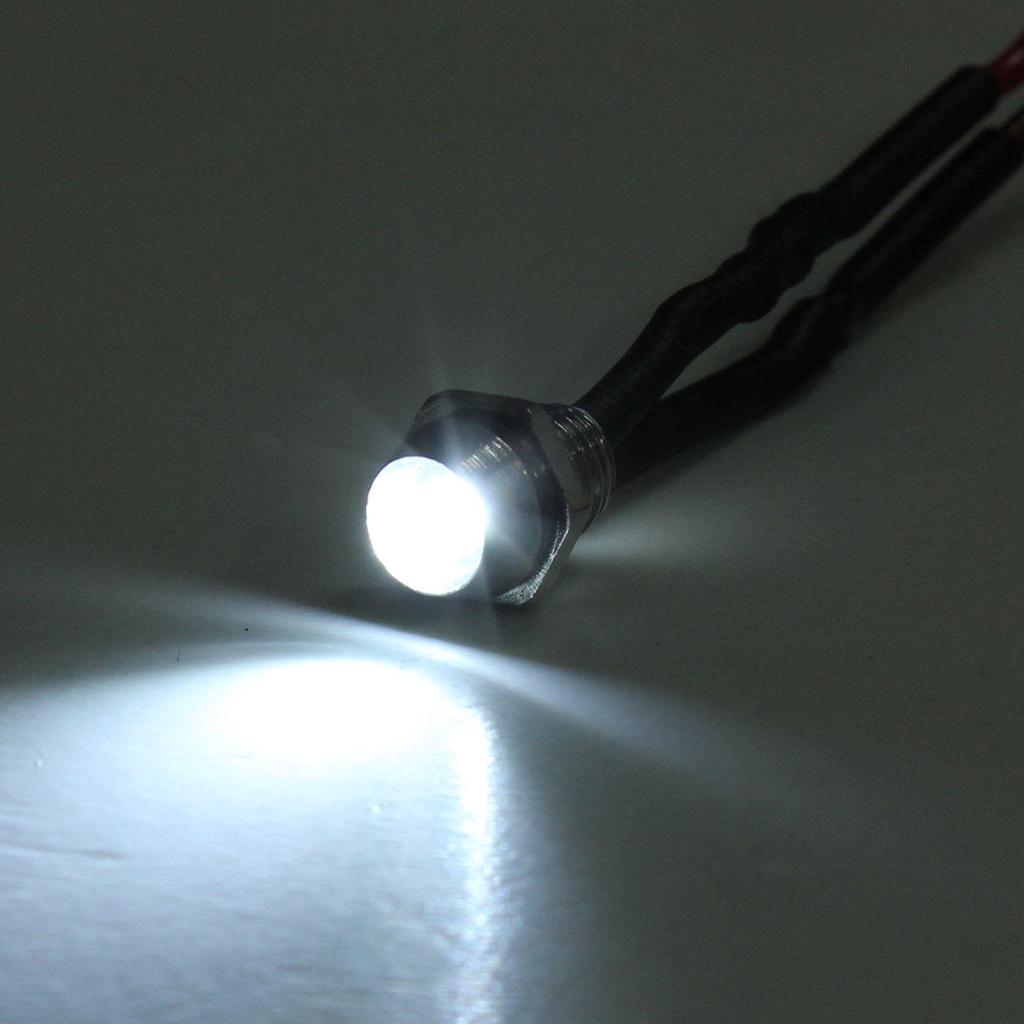 Vrabocry 100 LED da 5 mm con cavo da 20 cm, DC 12 V, luce pre-cablata, diodi LED precablati (rosso, giallo, verde, bianco, blu) cablato LED con resistenza per progetto di luce