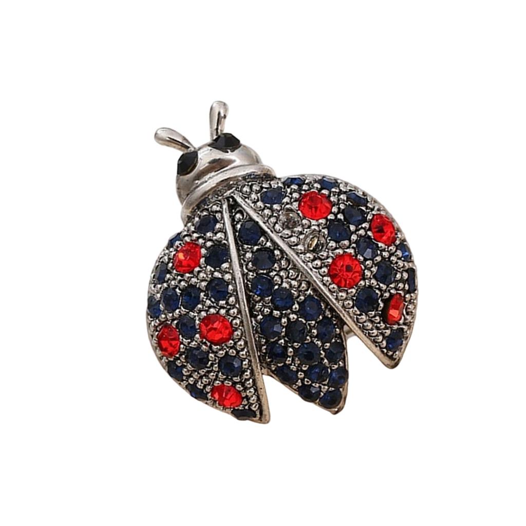 Eleganter Marienkäfer Brosche Anstecknadel für Damen Funkelnder Kristall Emaille Schmuck Accessoire Geschenkidee Elegante Diamant Käfer Anstecknadel
