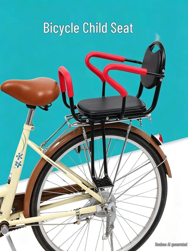Verdickter am Hinterrad montierter Baby-Sicherheitssitz für Mountainbikes - Großer Kinderschutzstuhl