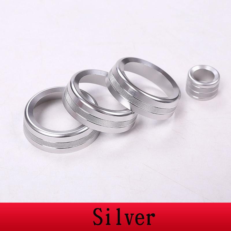 For Land Rover Discovery Sport 2015-18 Car-Styling Aluminum Alloy Car Air Conditioning Knobs Audio Circle Trim Car