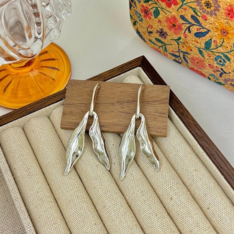 Elegantes Pendientes Largos con Borlas Irregulares Cómodo Accesorio de Joyería de Aleación para Fiesta Piel Sensible
