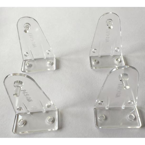 Cutelec 4pcs Hold Down Brackets Clear Color Bottom Rail Hold Clips for High Profile Blinds