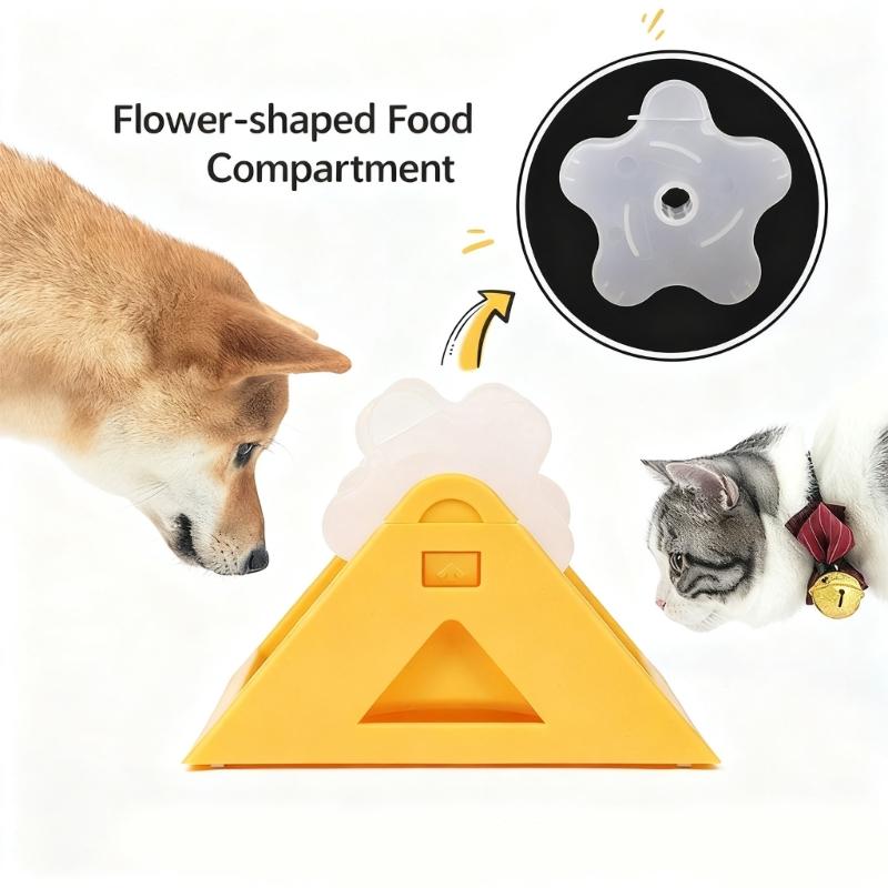 Interactive Dog Puzzle Feeder Toy Food Port Slip Resistant Base Rolling Treat Dispenser For Mental Stimulation