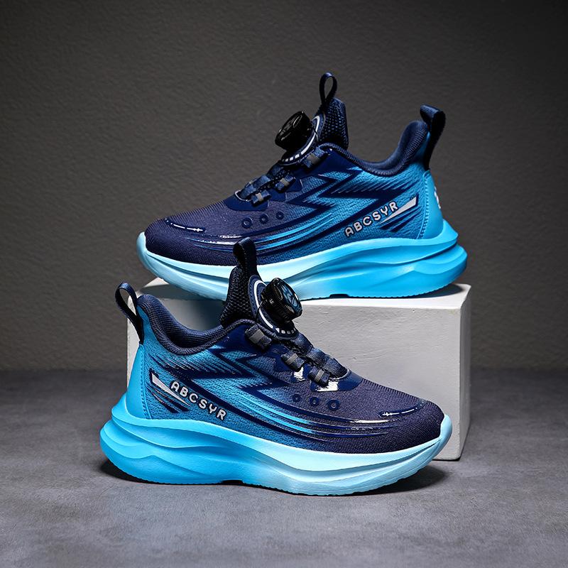 Children's sports shoes 2025 autumn boys mesh running shoes contrasting colors casual lightweight girls light running shoes gradual change shoes