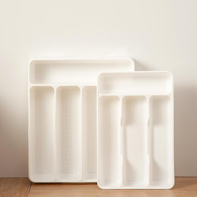 Kitchen Drawer Organizer Adjustable Divider Storage Box for Utensils Cutlery Knife Fork Spoon Chopsticks Cabinet Built In Tray