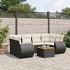 VidaXL Garden Lounge Set with Cushions 7 Pcs, Patio Sofas, Patio Furniture Set, Outdoor Furniture, Black 3224901