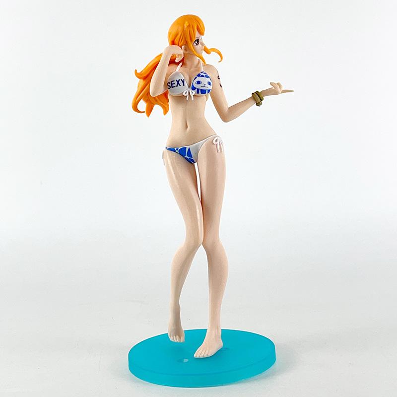 4 Types Anime ONE Piece Figurine Boa Hancock Nami Bathing PVC Action Figures Model Collection Dolls Toys Gifts