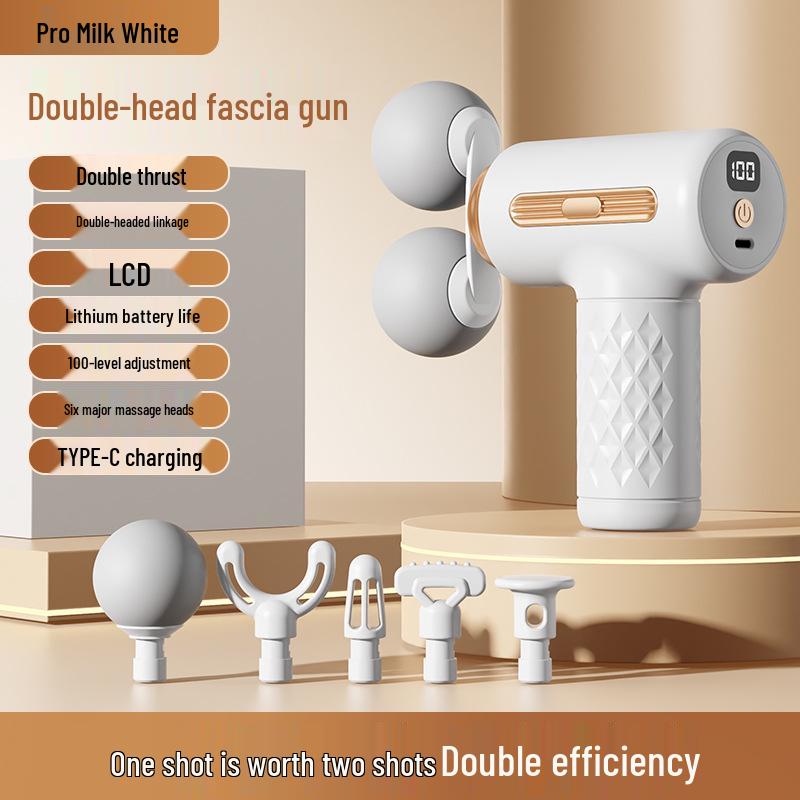 Handheld Angled Fascia Gun: Full Body Electric Massager for Waist, Back, Shoulder, and Neck.