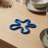 Heat Insulation Bowl Pad Silicone Coaster, Irregular Flower Shape, Kitchen Countertop Protector, Non-slip Multi Purpose Coaster Trivet for Hot